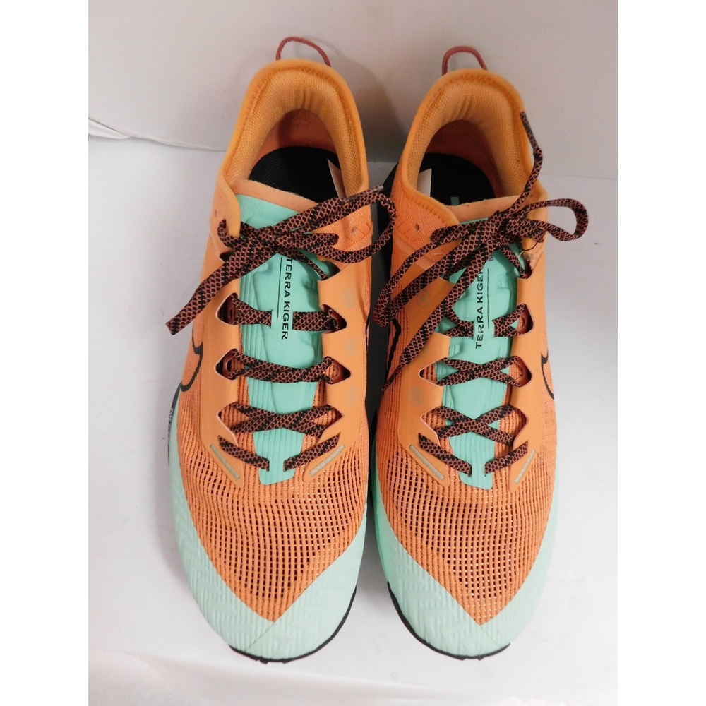 NIKE Air Zoom Terra Kiger 8 Trail Running Shoes Orange Mint Foam Men 13 - Picture 4 of 8